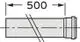 Verlängerungsrohr mit einem Durchmesser von 110 mm, gezeichnet in einer schematischen Darstellung. Das Produkt stammt von Vaillant und zeigt eine längliche Form.